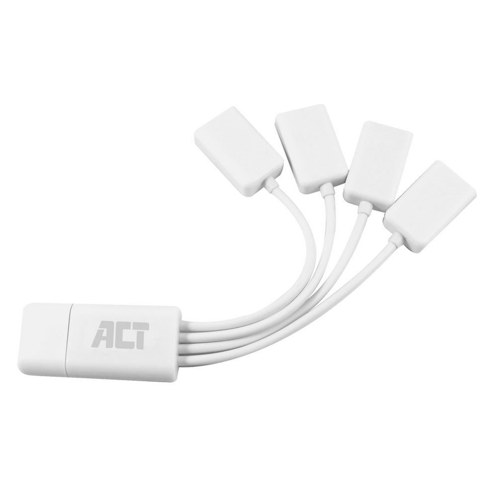 ACT AC6210 | Interface Hub | USB 3.2 Gen 1 (3.1 Gen 1) Type-A | 480 Mbit/s | Wit - Afbeelding 2
