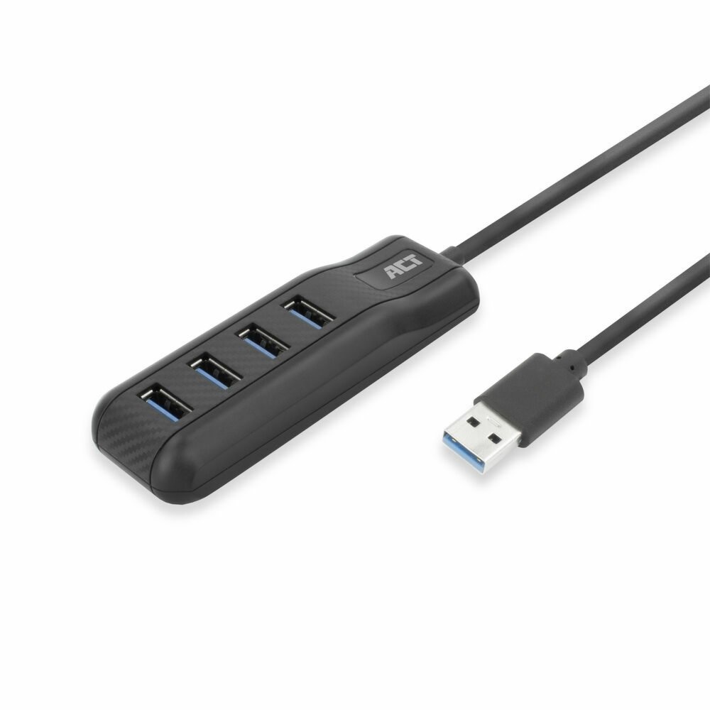 ACT AC6320 | USB 3.2 Gen 1 Interface Hub | Type-A | 5 Gbps | Zwart