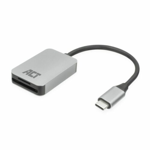 ACT AC7056 | Geheugenkaartlezer | USB 3.2 Gen 1 Type-C | SD/microSD | Grijs