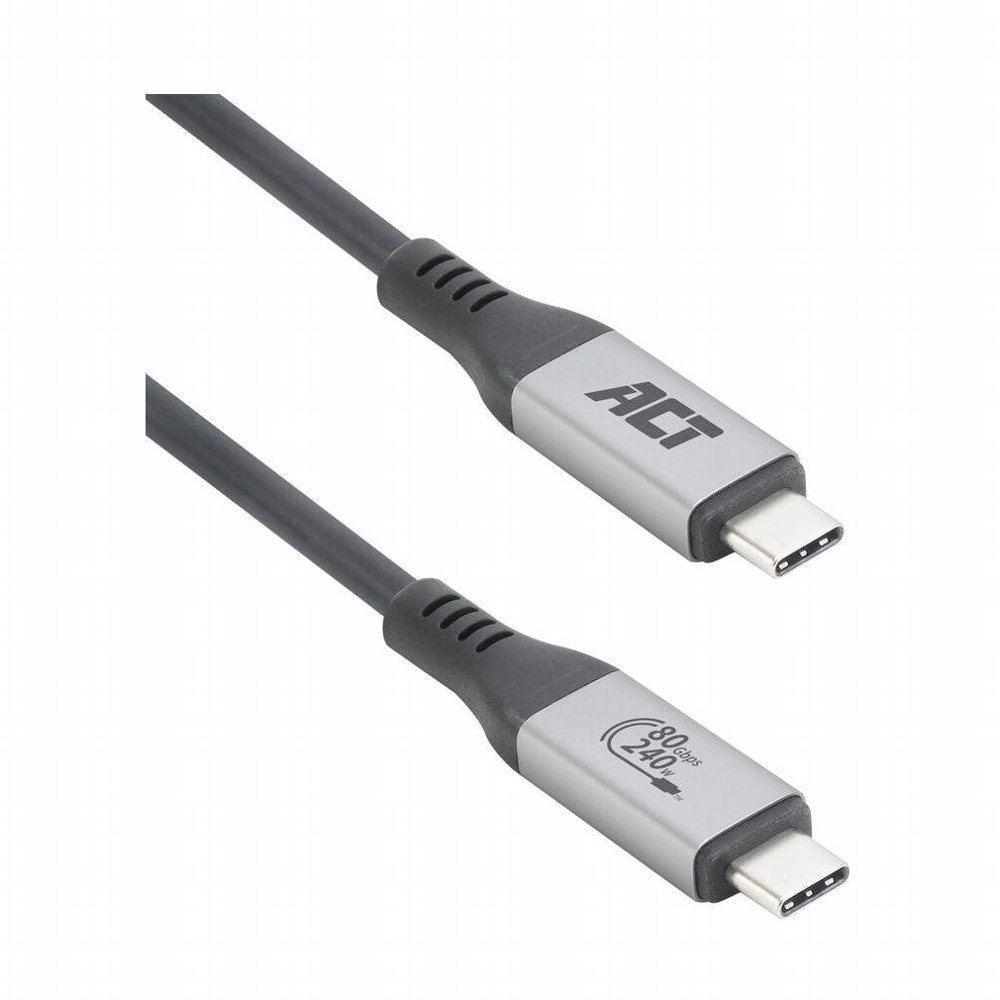 ACT AC7431 | Thunderbolt 5 USB4 Kabel | USB-C naar USB-C | 1,5 m | USB-IF gecertificeerd | Zwart