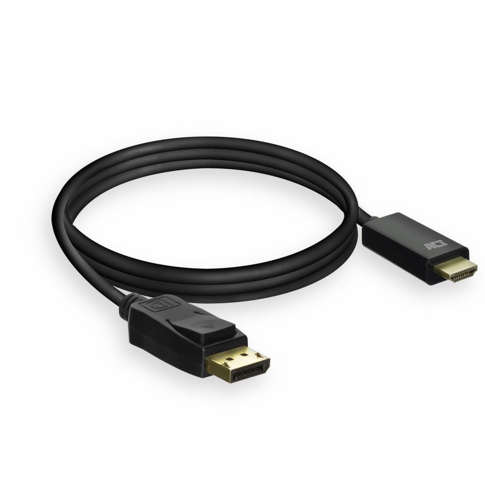ACT AC7550 | DisplayPort naar HDMI Kabel | 1,8 m | Zwart - Afbeelding 4