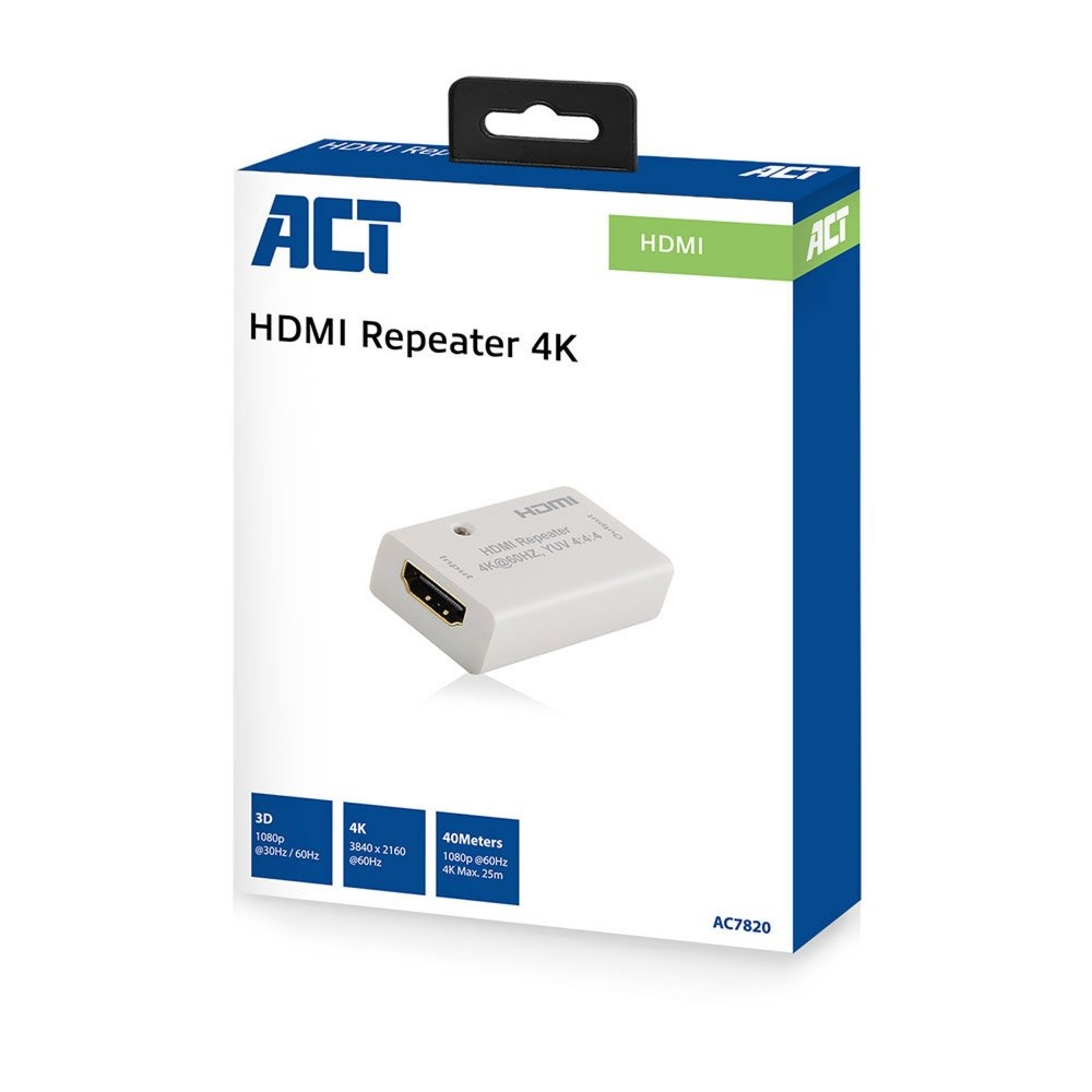 ACT AC7820 | HDMI Repeater | Plug-and-Play | Via HDMI - Afbeelding 4