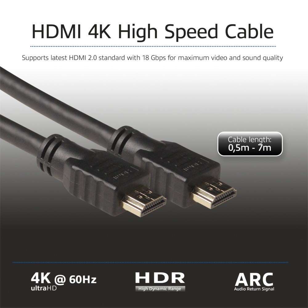 ACT AK3903 HDMI Kabel | 3 m | HDMI Type A naar Type A | Zwart - Afbeelding 4
