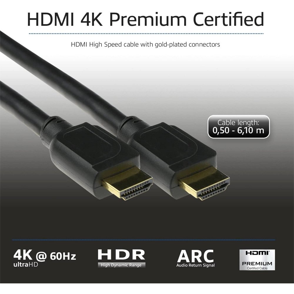 ACT AK3942 | 1 m HDMI Kabel | HDMI Type A naar Type A | Zwart - Afbeelding 2