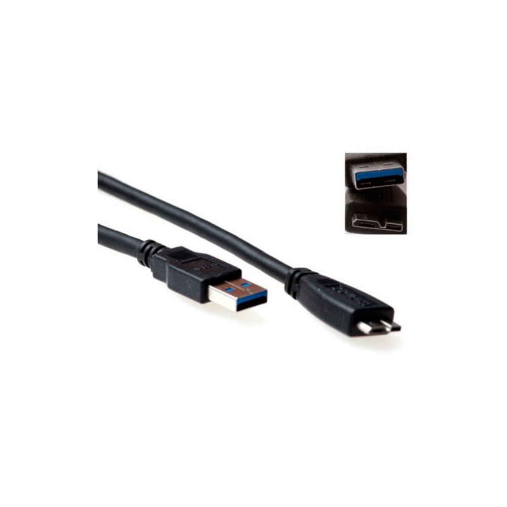 ACT SB3028 | USB 3.2 Gen 1 | USB-A naar Micro-USB-B | 0.5m | Zwart