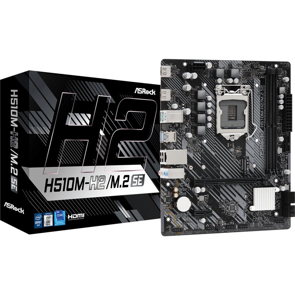 Asrock H510M-H2/M.2 SE | Socket LGA 1200 | Intel H470 | 2xDDR4 | Micro-ATX | Moederbord