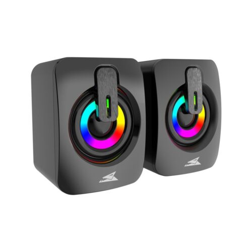 Baracuda SEASHELL Rainbow | 2.0 Stereo Luidsprekerset USB | 2x3000mW | Zwart