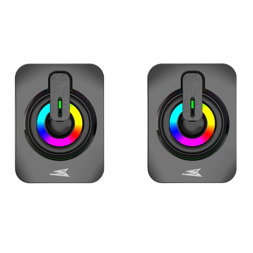 Baracuda SEASHELL Rainbow | 2.0 Stereo Luidsprekerset USB | 2x3000mW | Zwart - Afbeelding 4