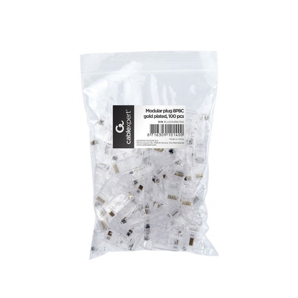 Cablexpert kabel-connector | 1 stuk | Transparant | PLUG3UP6/100