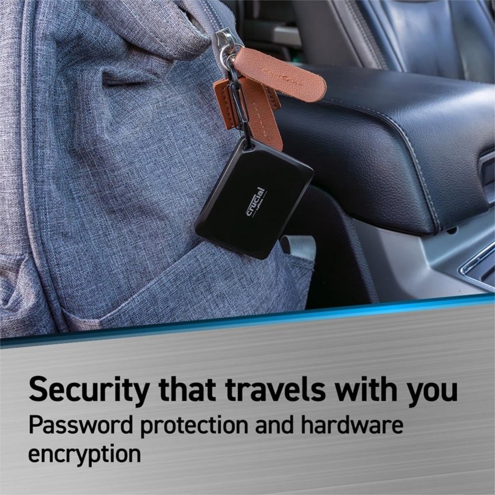 Crucial X10 Pro | Externe SSD | 1TB | USB 3.2 Gen 2x2 | 2.100MB/s | IP55 | Zwart | Compact & Robuust - Afbeelding 4