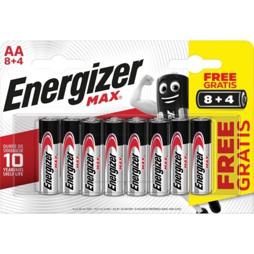 Energizer Max | AA-batterijen | Alkaline | 8+4-pack