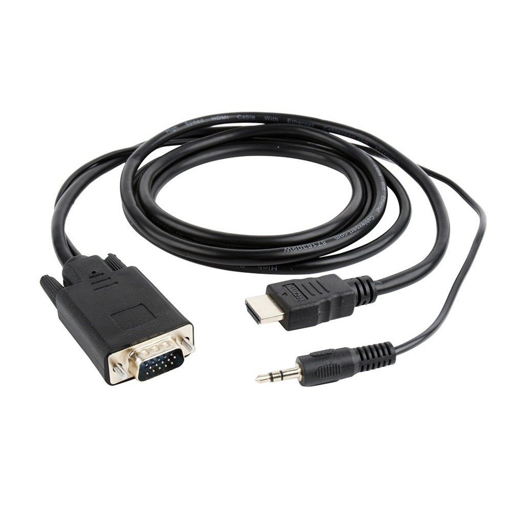 Gembird A-HDMI-VGA-03-6 | HDMI naar VGA Adapter met Audio | 1,8 m | Zwart