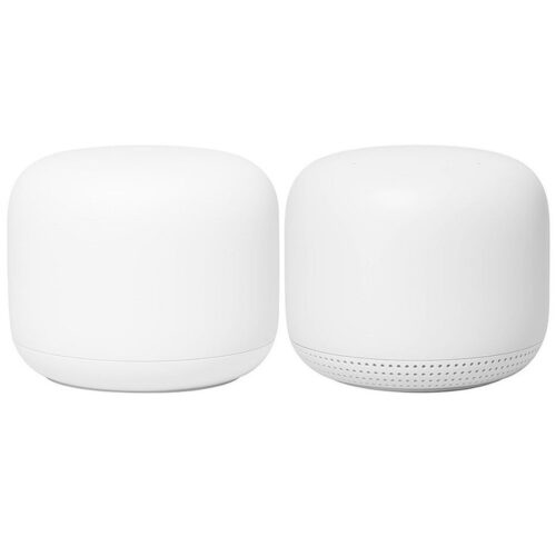 Google Nest Wifi (2‑pack) | Wifi 5 | Mesh Wifi-systeem | Gigabit Ethernet | Dual-band (2,4 GHz / 5 GHz) | ~2200 Mbit/s