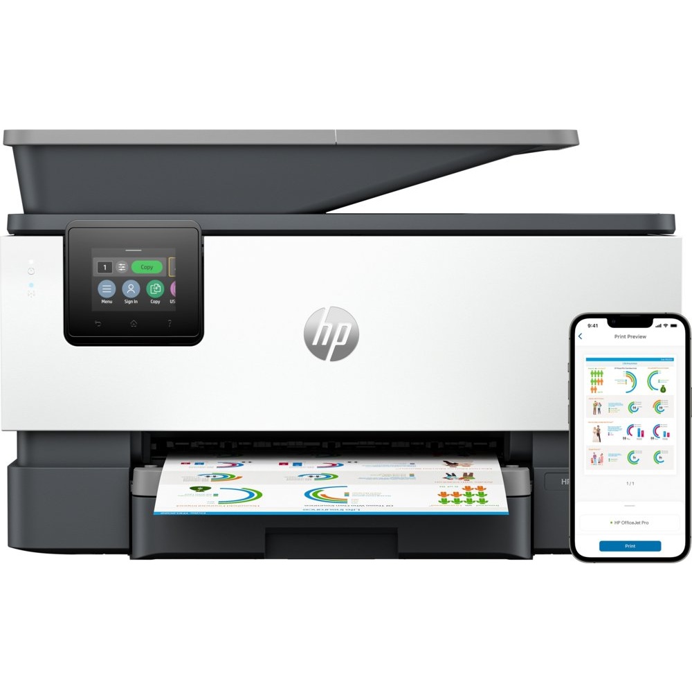 HP OfficeJet Pro 9120b | All-in-One Inkjetprinter | 4800 x 1200 DPI | Wi-Fi | Kleur | ADF | GEBRUIKT