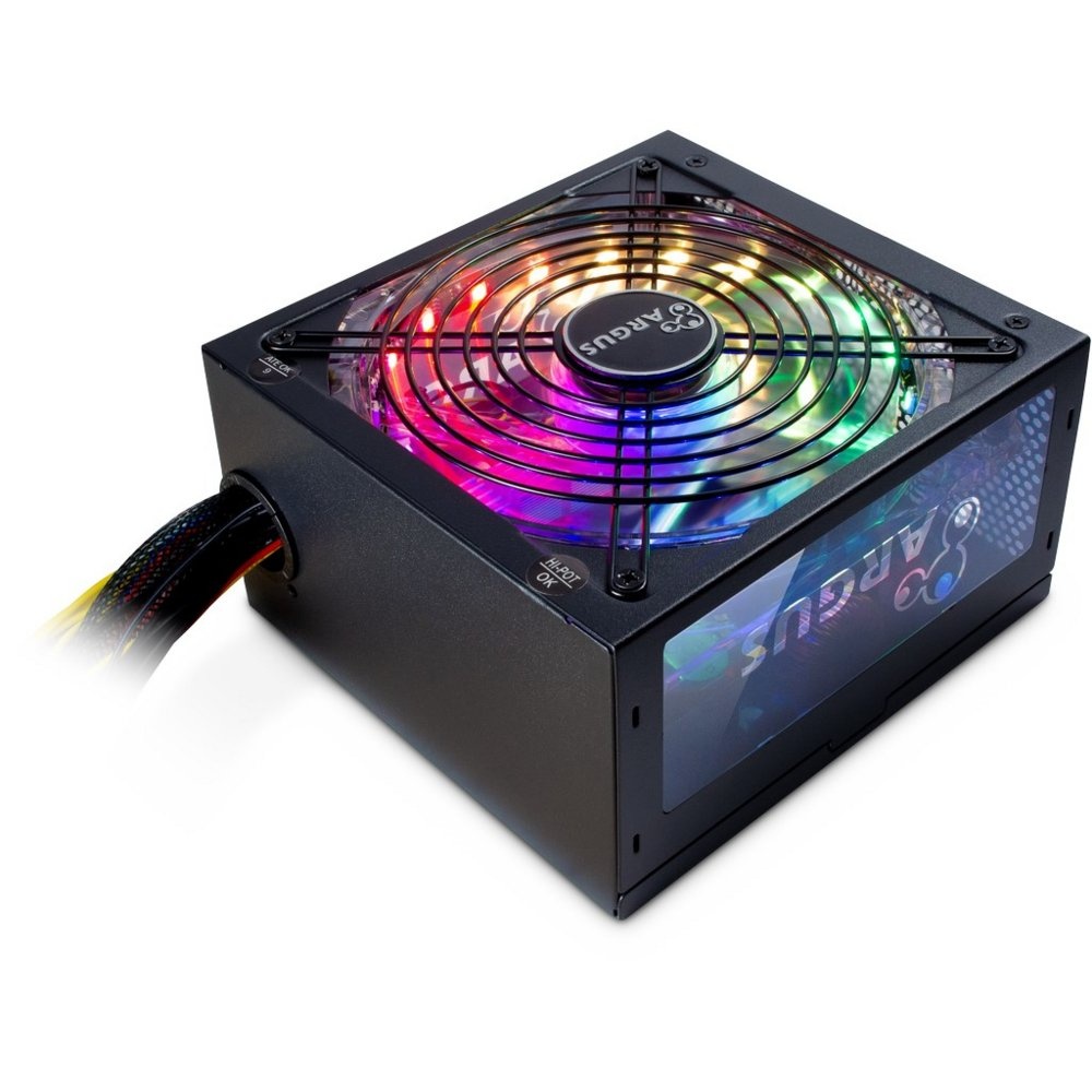 Inter-Tech Argus RGB-500W II | 500 Watt Bronze ATX PSU | Power Supply | Voeding
