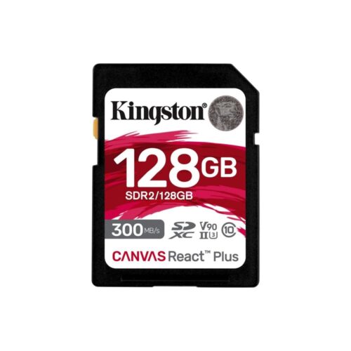 Kingston Canvas React Plus | SDXC | 128GB | Class 10 | UHS-II U3 | V90