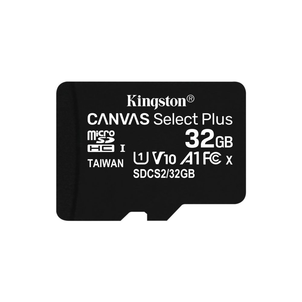 Kingston Canvas Select Plus | MicroSDHC | 32GB | Class 10 | UHS-I U1