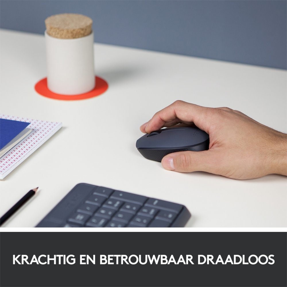 Logitech M170 | Draadloze Muis | Links- en Rechtshandig | RF | 1000 DPI | Grijs - Afbeelding 3