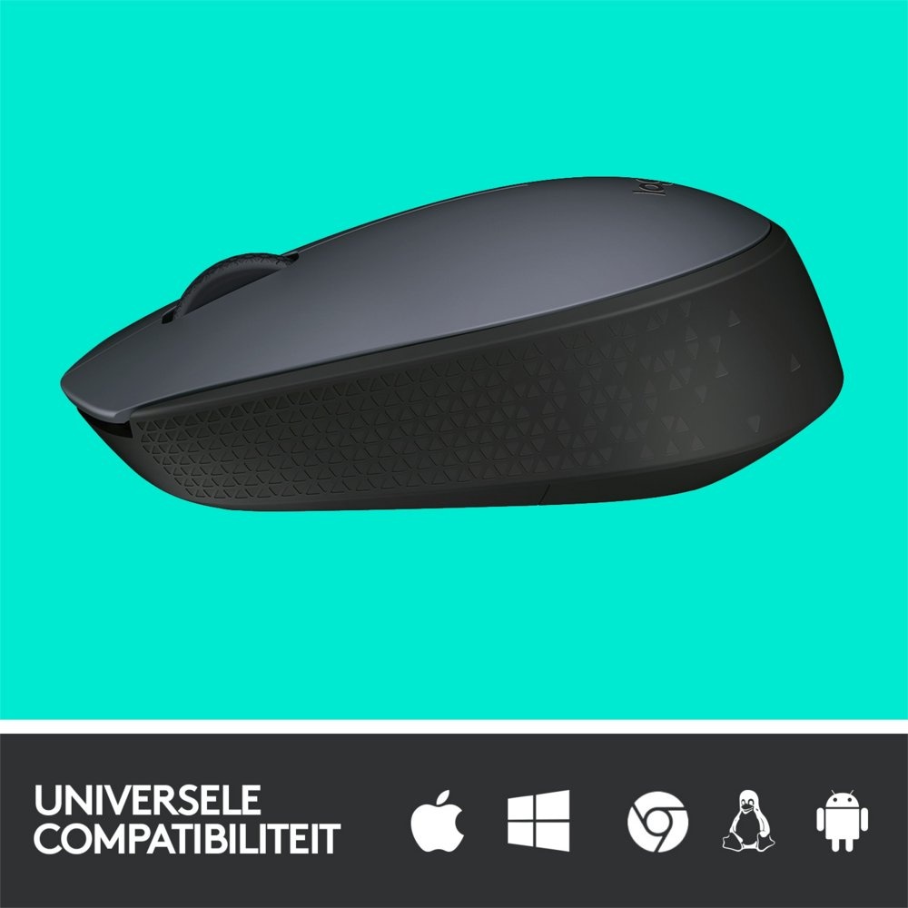 Logitech M170 | Draadloze Muis | Links- en Rechtshandig | RF | 1000 DPI | Grijs - Afbeelding 5