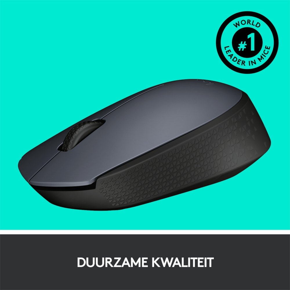 Logitech M170 | Draadloze Muis | Links- en Rechtshandig | RF | 1000 DPI | Grijs - Afbeelding 6