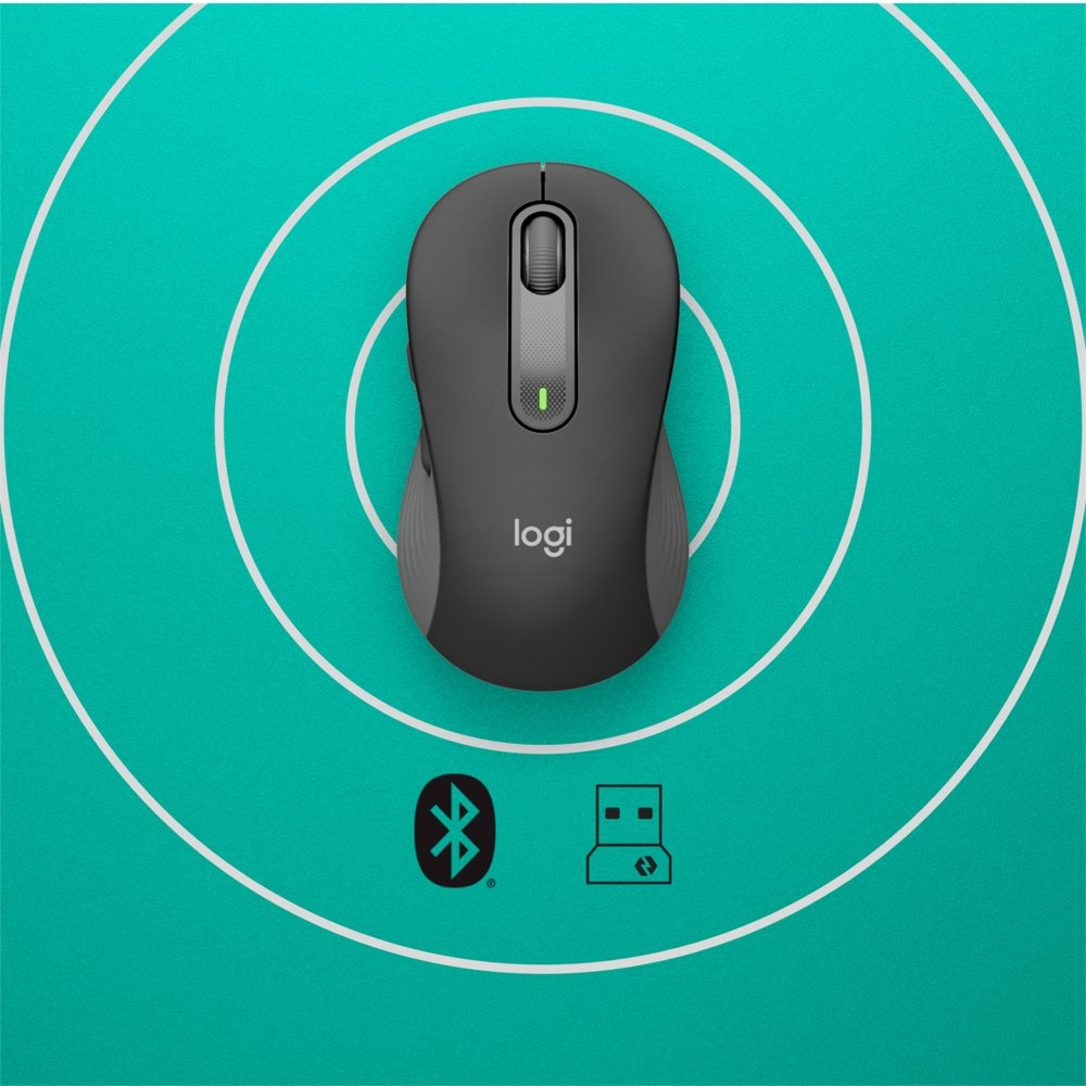 Logitech Signature M650 | Draadloze Muis | RF-Draadloos + Bluetooth | 1000 DPI | Grafiet - Afbeelding 6