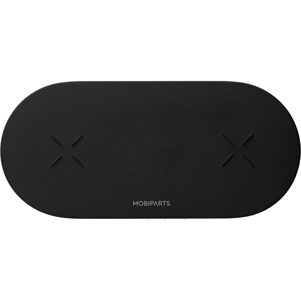 Mobiparts Dual Fast Wireless Charging Pad | Draadloze Oplader 10W Qi | Zwart - Afbeelding 4