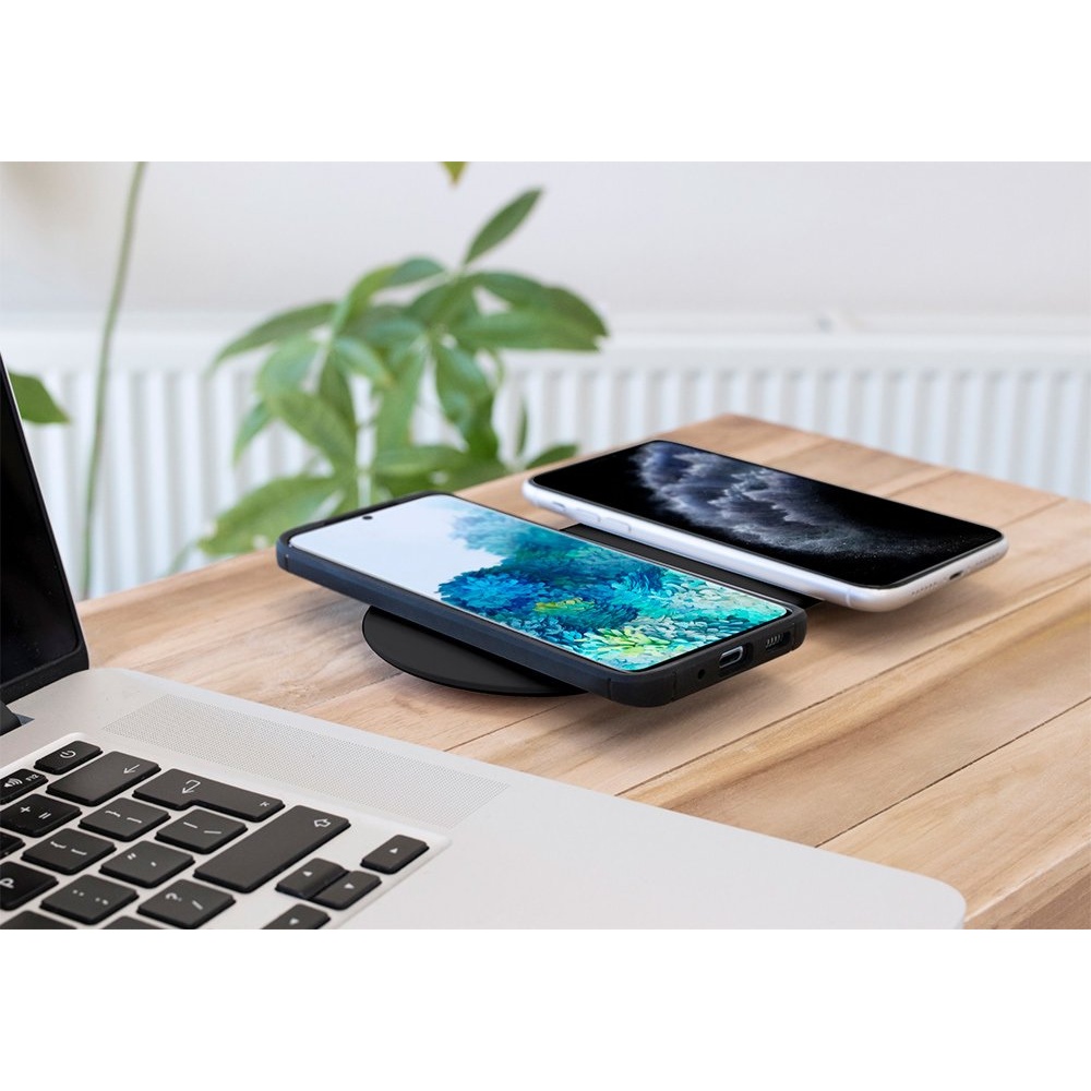 Mobiparts Dual Fast Wireless Charging Pad | Draadloze Oplader 10W Qi | Zwart - Afbeelding 9