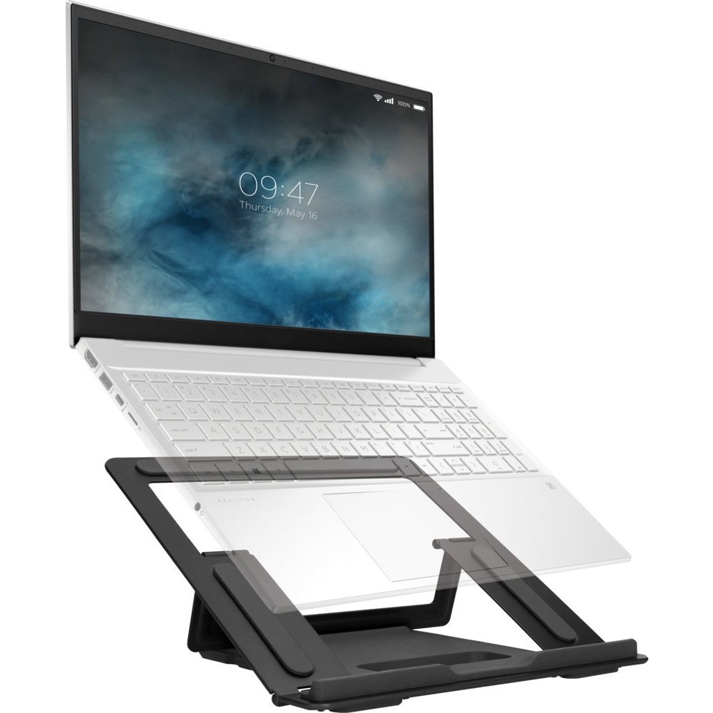 Mobiparts Laptopstandaard | Metaal | Zwart | Geschikt tot 17.3″
