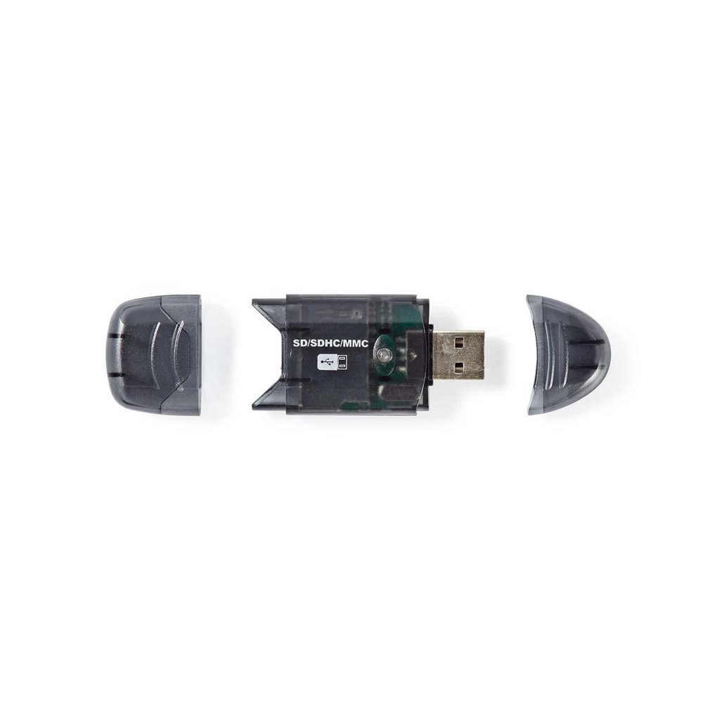 Nedis CRDRU2100BK | Geheugenkaartlezer | USB 2.0 | Zwart - Afbeelding 2
