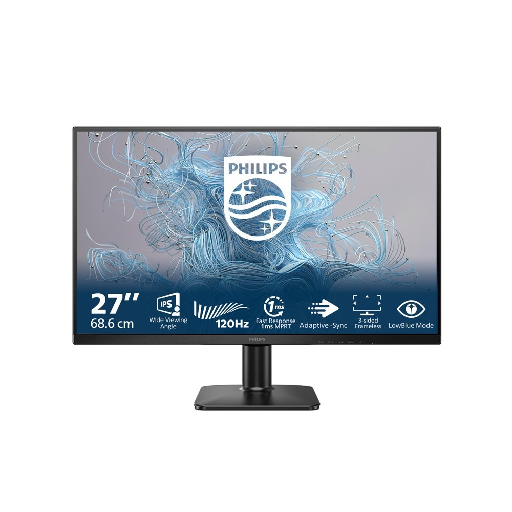 Philips 27E2N1110/00 | 27″ Full HD VA Monitor | 120Hz | 1ms | HDMI & VGA | Adaptive Sync | LowBlue Mode | Flicker-Free | Zwart