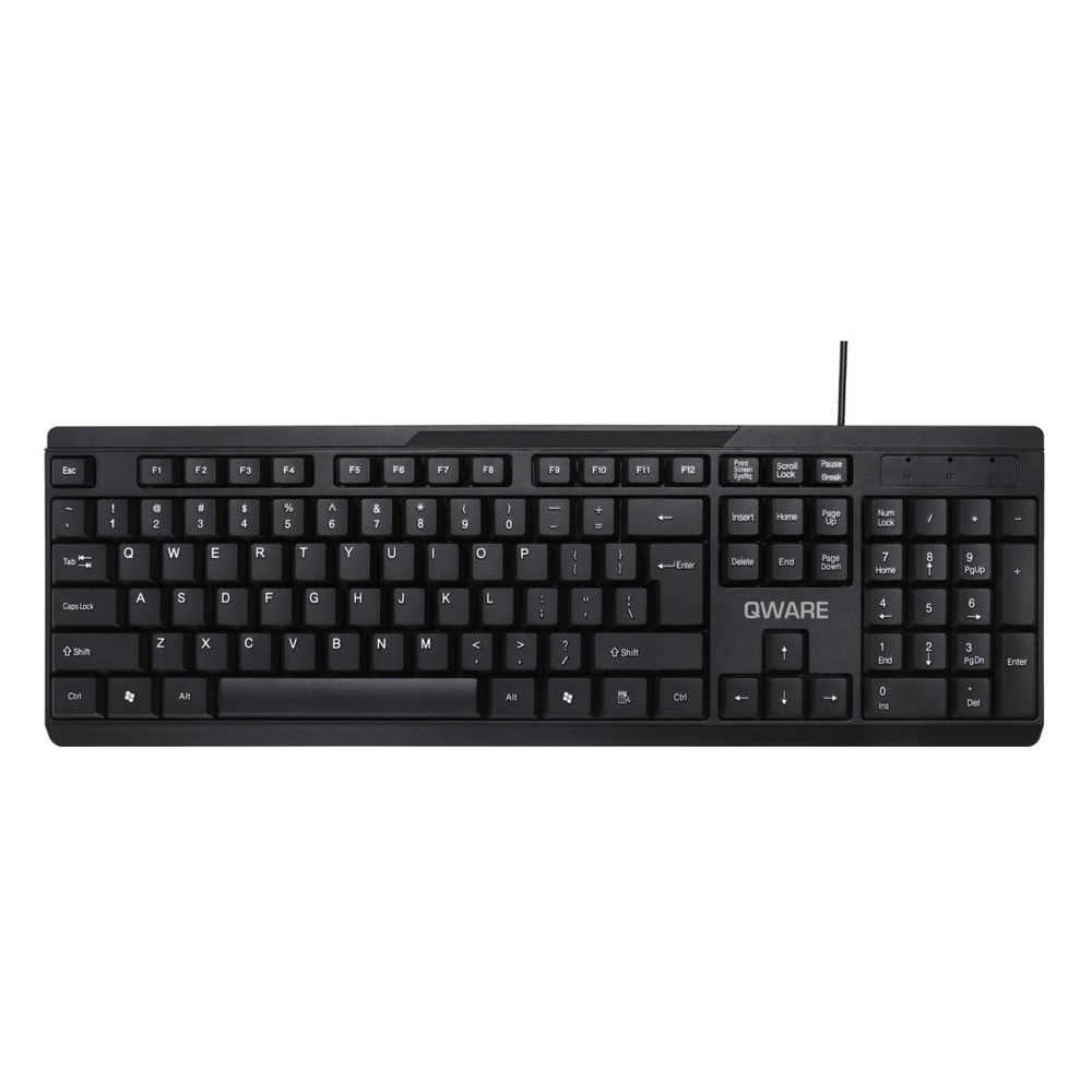 QWARE Wired Keyboard Liverpool Zwart