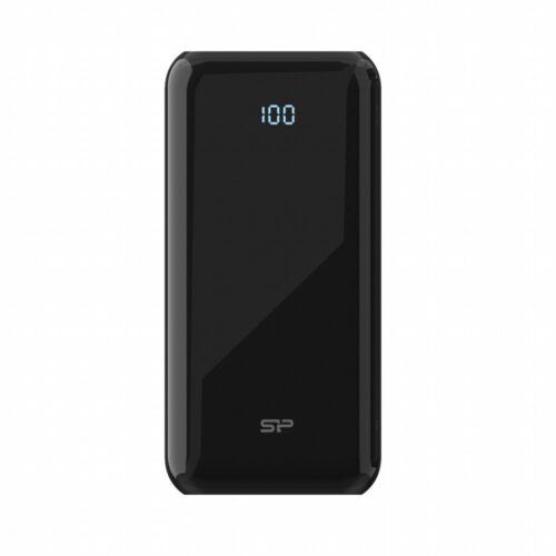 Silicon Power QS28 Powerbank | 20000mAh | 18W Power Delivery | 3-poorts USB-C & USB-A | LED-display | Zwart