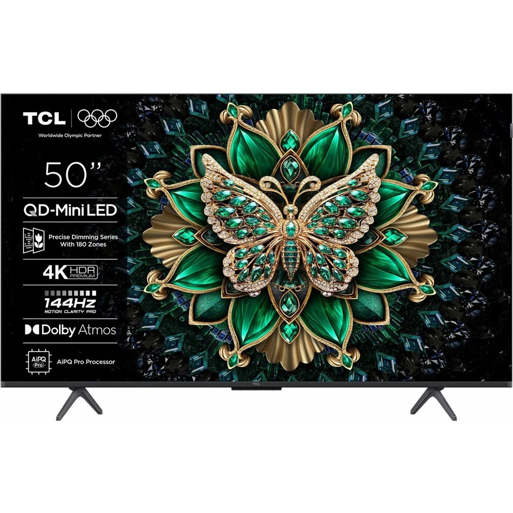 TCL 50C61K | 50″ 4K Ultra HD QD-MiniLED | 120Hz | Google TV | Dolby Vision | HDMI 2.1 | Smart TV