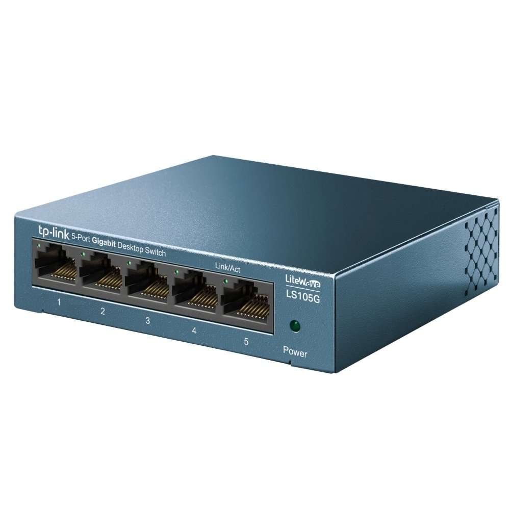 TP-Link LS105G | Unmanaged Switch | 5 Poorten | Gigabit Ethernet (10/100/1000 Mbps) | Blauw - Afbeelding 2