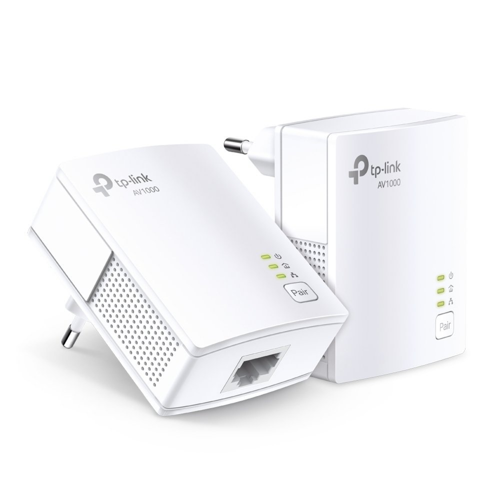 TP-Link TL-PA7017 KIT | Powerline Adapter Set | 1000 Mbps | Gigabit Ethernet | Wit