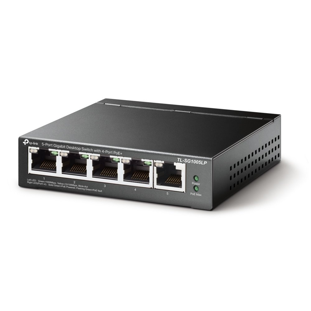 TP-Link TL-SG1005LP | Unmanaged | Gigabit Ethernet (10/100/1000 Mbps) | Power over Ethernet (PoE) - Afbeelding 2
