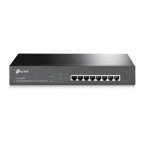 TP-Link TL-SG1008MP | Unmanaged Switch | 8 Poorten | Gigabit Ethernet (10/100/1000 Mbps) | PoE | Zwart