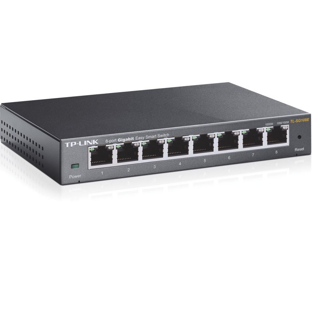 TP-Link TL-SG108E | Managed L2 Switch | 8 Poorten | Gigabit Ethernet (10/100/1000 Mbps)