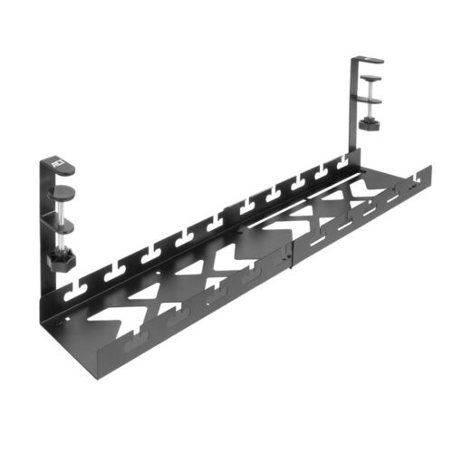 ACT Verstelbare kabelgoot voor onder bureau | Klemsysteem | 43 tot 72 cm | Zonder boren | Staal | Zwart