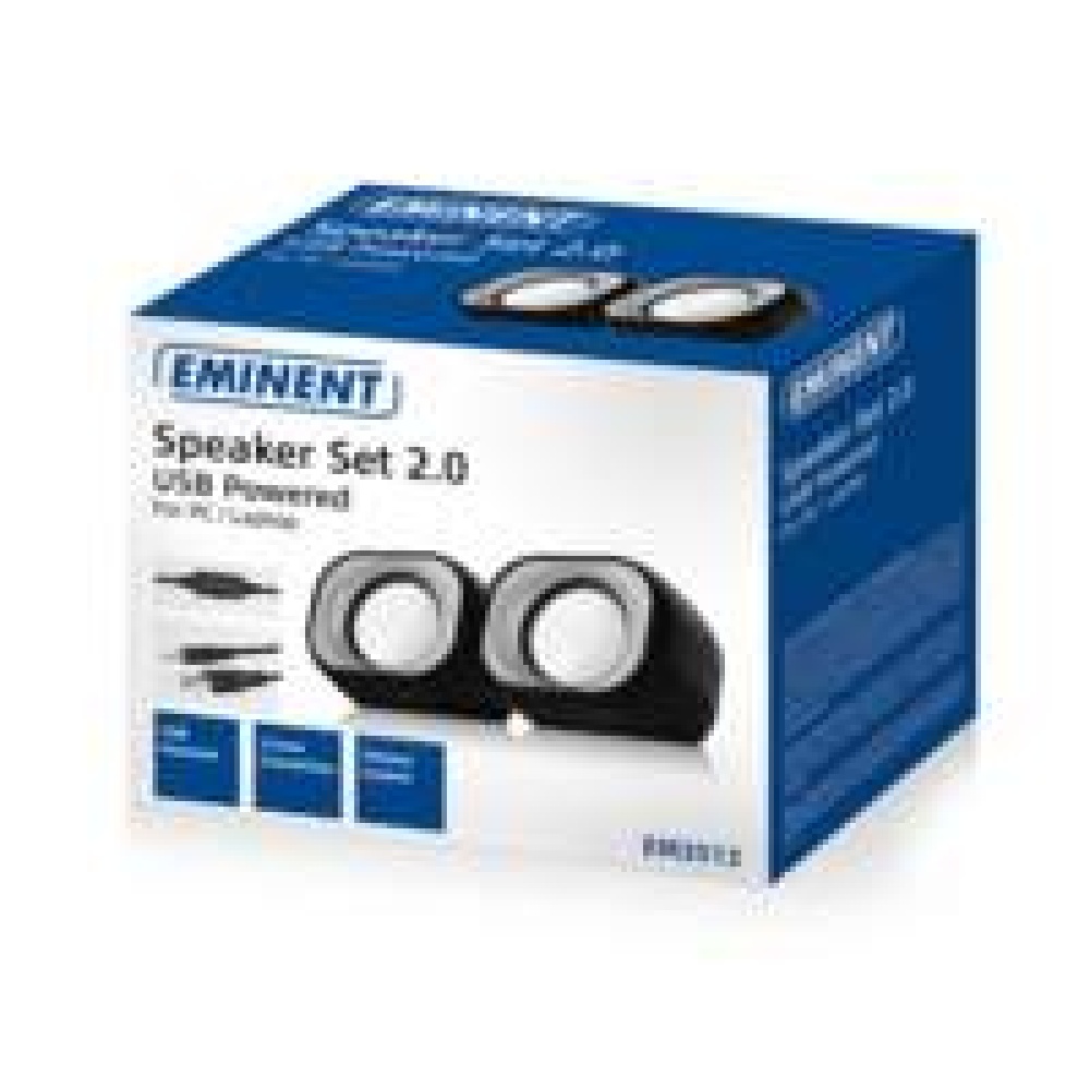Eminent EM3513 | 2.0 Luidsprekerset | Compact Stereo Geluid | 34W RMS - Afbeelding 2