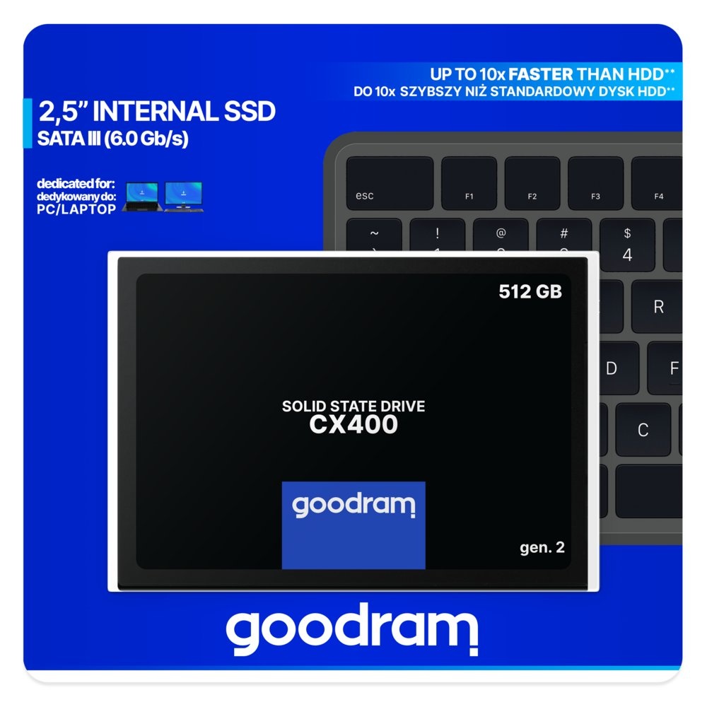 Goodram CX400 | 512GB SATA SSD | 2.5'' | 550MB/s Lezen | 500MB/s Schrijven - Afbeelding 8