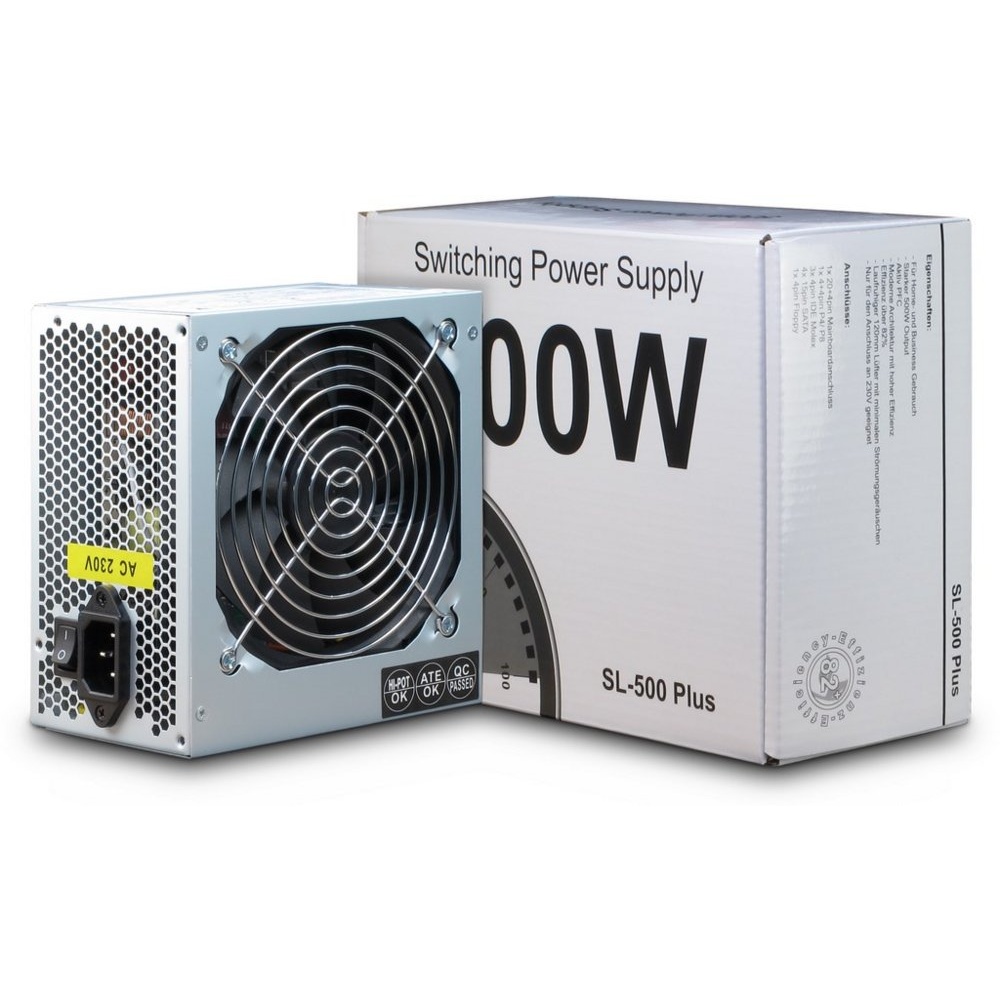 Inter-Tech SL-500 PLUS | 500 Watt ATX PSU | Power Supply | Voeding - Afbeelding 4