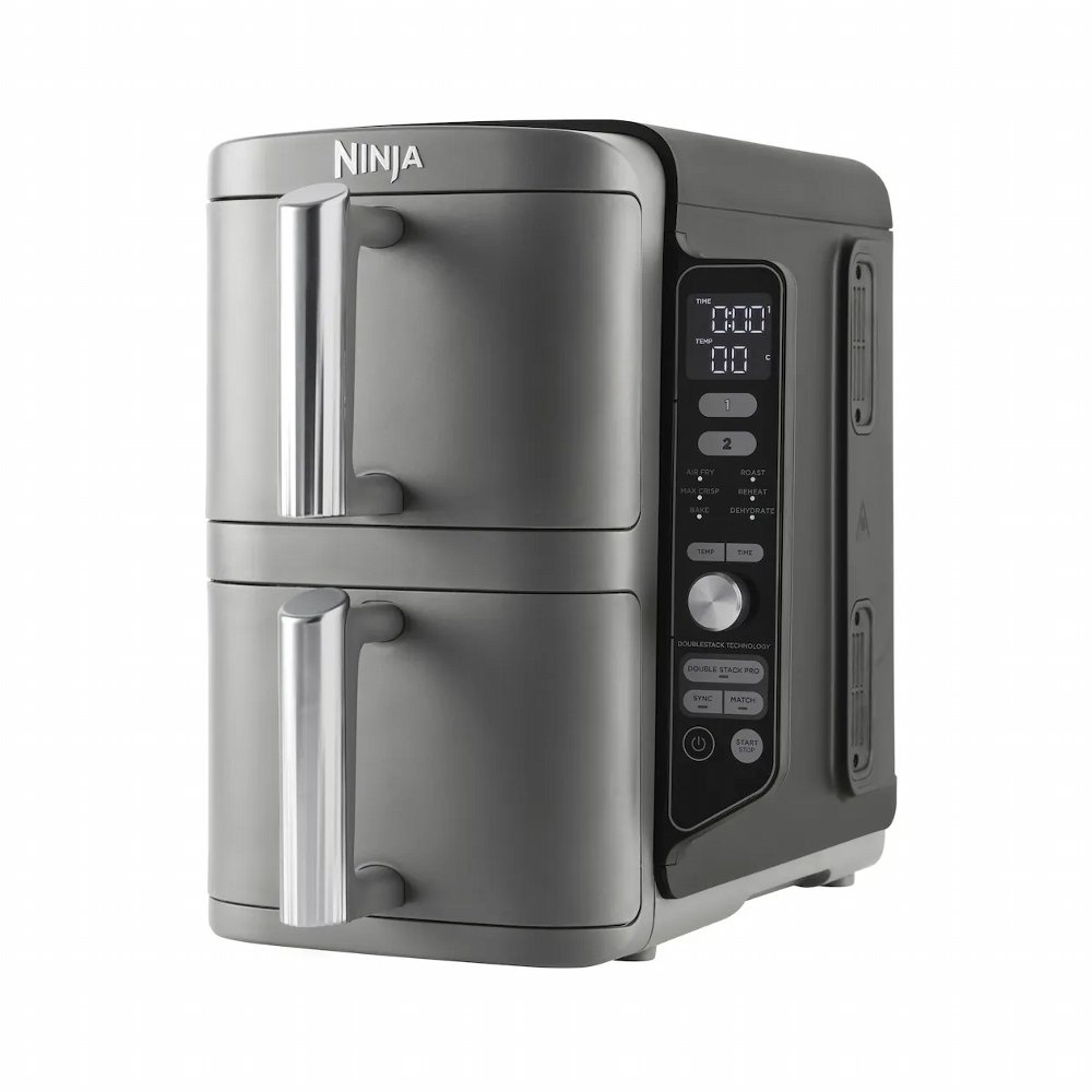 Ninja SL400EU Double Stack XL | Heteluchtfriteuse | Dubbel 9,5 l | 2470 W | Zwart, Grijs - Afbeelding 4