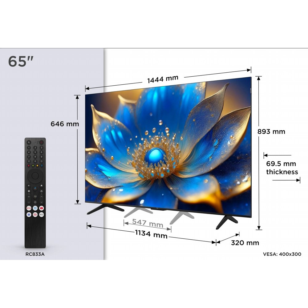 TCL 65P79K | 65" 4K Ultra HD QLED Smart TV | Google TV | Dolby Vision | 60Hz (2025) - Afbeelding 5