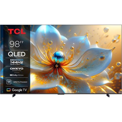 TCL 98T8C | 98” 4K QLED | 144Hz Motion | Dolby Vision & Dolby Atmos | Google TV & WiFi (2025) | OPEN BOX