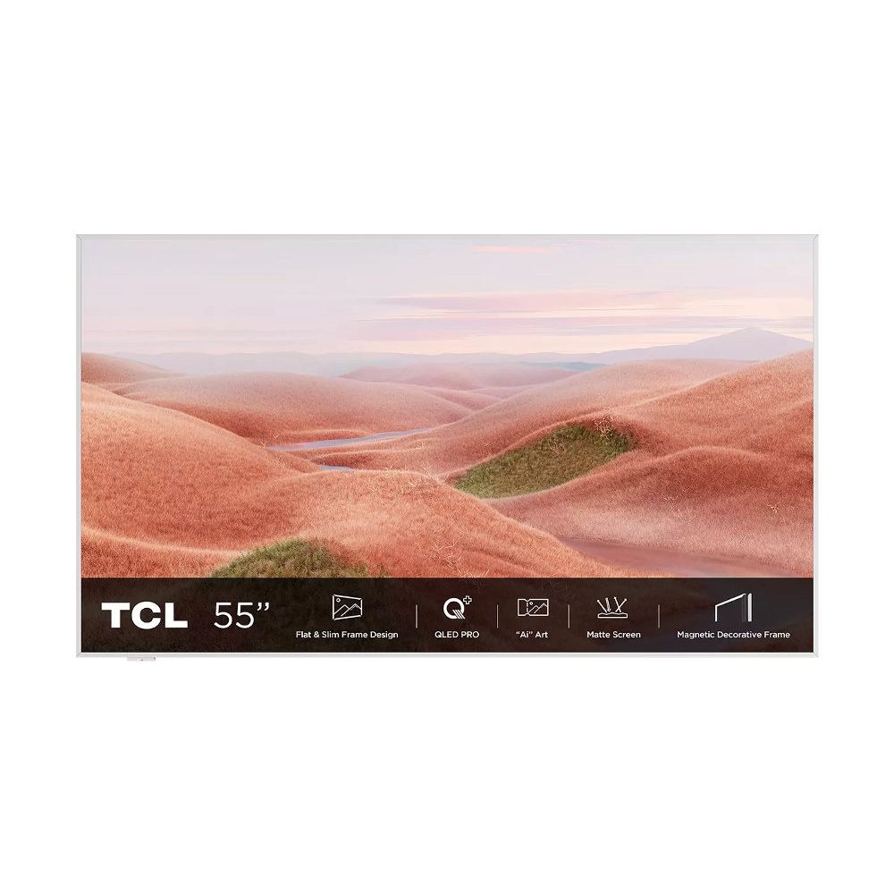 TCL NXTFRAME 55A300W | 55″ 4K Ultra HD QLED Smart TV | Google TV | Dolby Vision | 120Hz | Slim Design