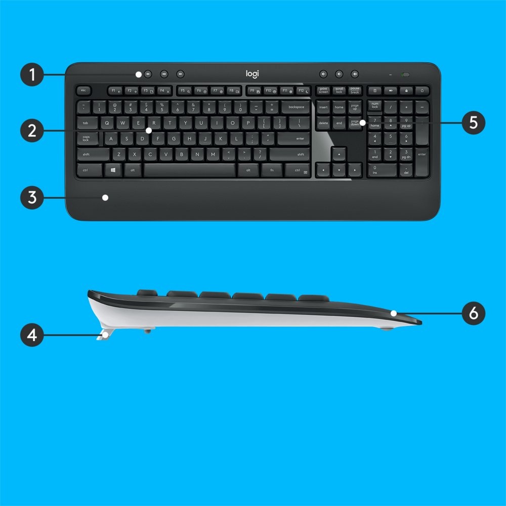 Logitech MK540 | Draadloze Muis- en Toetsenbordcombo | QWERTY - Afbeelding 8