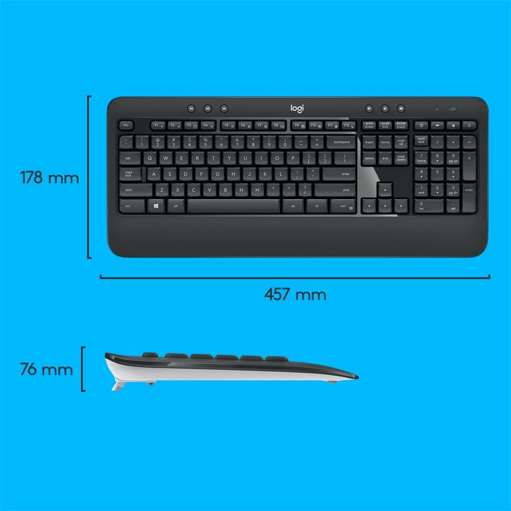 Logitech MK540 | Draadloze Muis- en Toetsenbordcombo | QWERTY - Afbeelding 9
