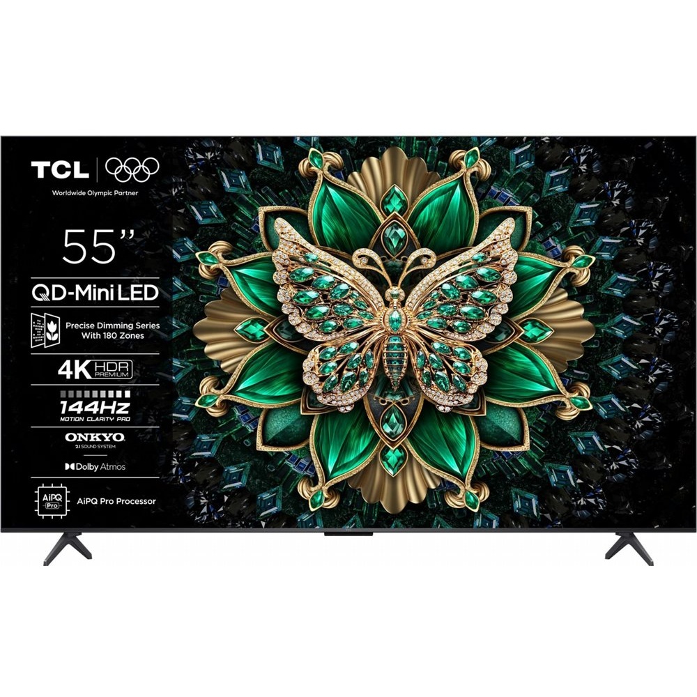 TCL 55C61K | 55″ 4K Ultra HD QD-Mini LED Smart TV | Google TV | Dolby Vision IQ | 144Hz (2025)