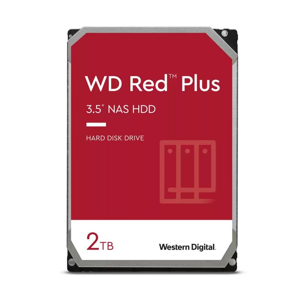 WD Red Plus 2TB | 3.5″ HDD | SATA III | 5400RPM | 256MB Cache | NAS | Open Box